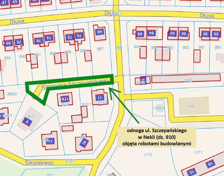 ul. Szczepańskiego w Nekli